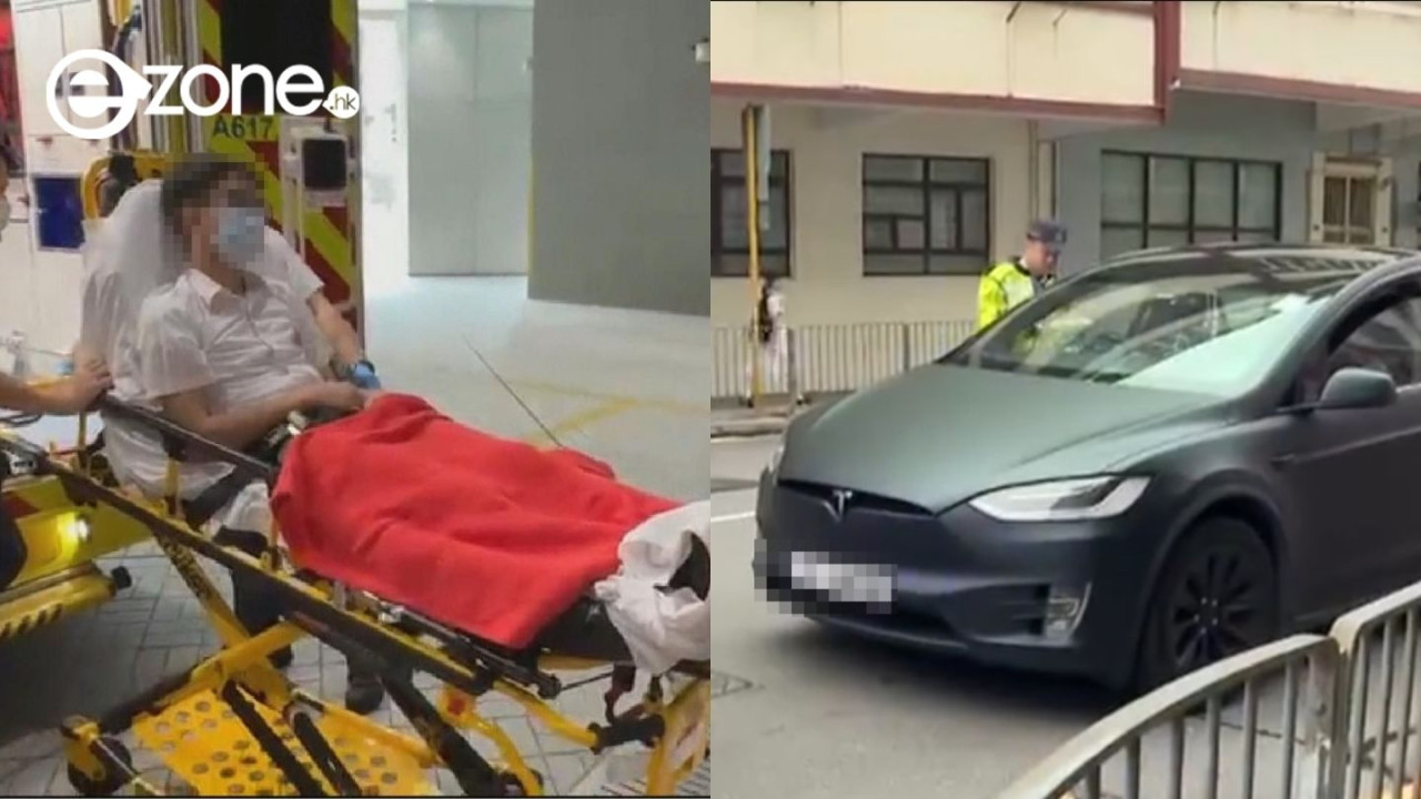 開學日丨大角咀 14 歲學生返學遭 Tesla 壓腳送院！疑落車取物被父親車轆碾傷