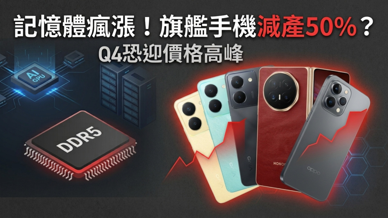 國產手機又變貴?記憶體漲價「非常離譜」 旗艦機計劃量狂劈 5 成!Q4 恐迎價格高峰【附售價預測】