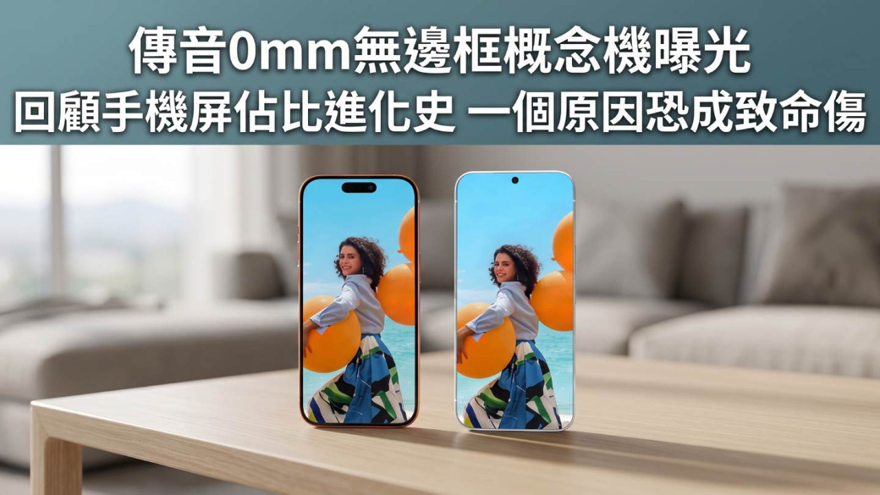 傳音曝光0mm無邊框概念機！回顧手機屏佔比進化史 貼膜恐成致命傷
