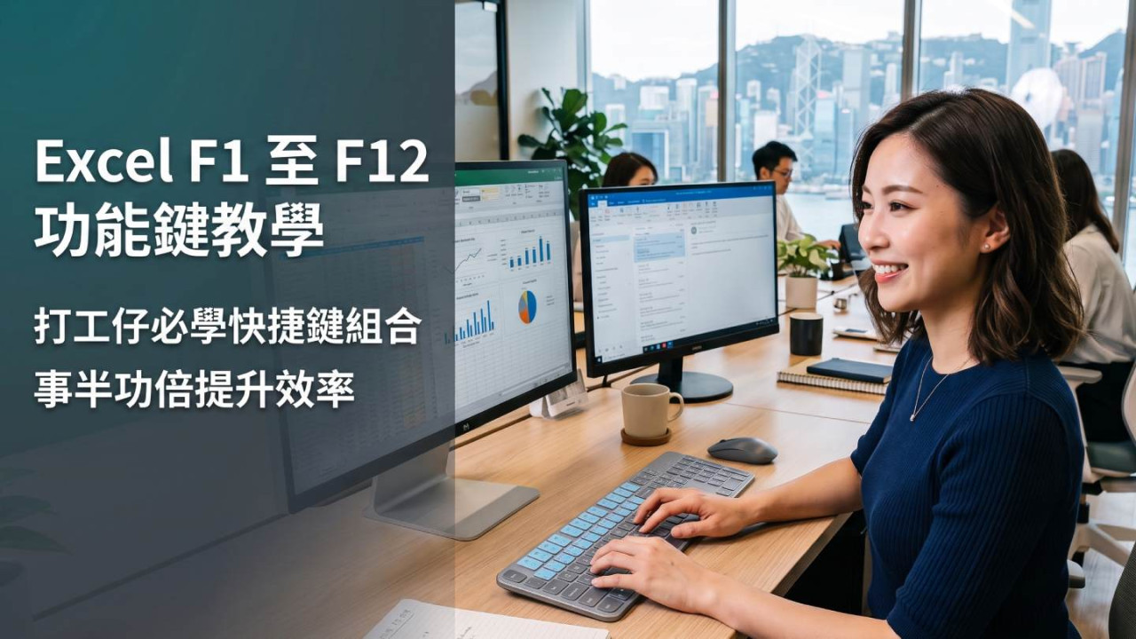 Excel F1 至 F12 功能鍵教學！打工仔必學 12 個快捷鍵組合 事半功倍提升效率