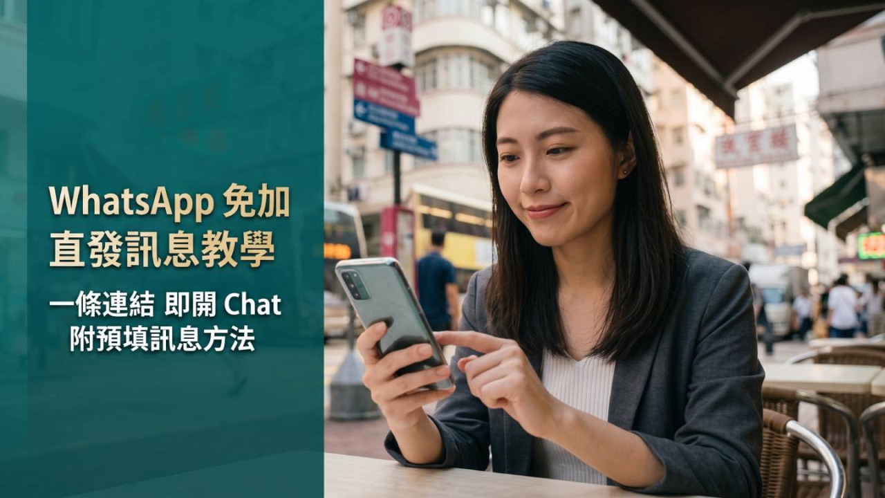 WhatsApp 免加聯絡人直發訊息教學！一條連結即開 Chat 附預填訊息方法