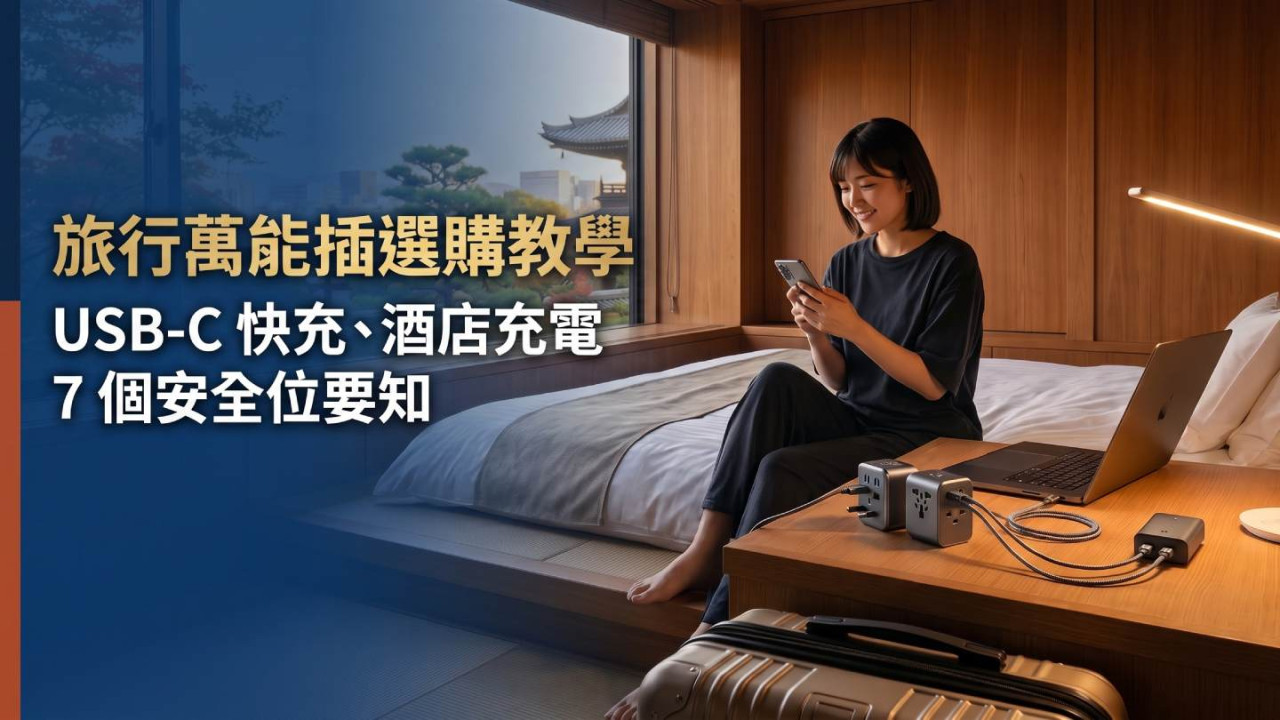 旅行萬能插選購教學!轉插唔等於變壓器 USB-C 快充、酒店充電 7 個安全位要知