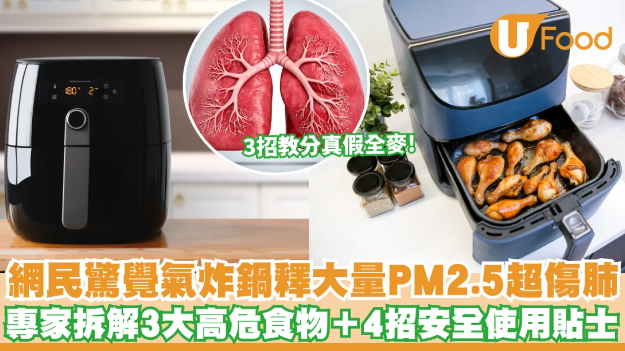 氣炸鍋禁忌｜網民驚覺氣炸鍋釋大量PM2.5超傷肺！毒物專家拆解3大高危食物＋4招安全使用貼士