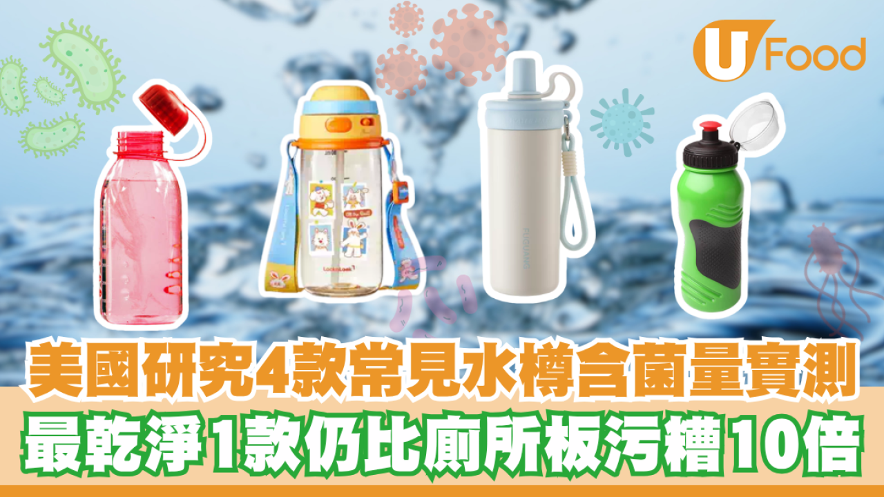 美國研究4款常見水樽含菌量實測！7日不清洗比廁所板更污糟／仲衰過舔狗玩具