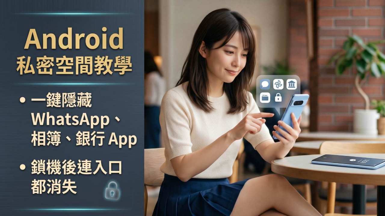 Android 私密空間教學|一鍵隱藏 WhatsApp、相簿、銀行 App 鎖機後連入口都消失