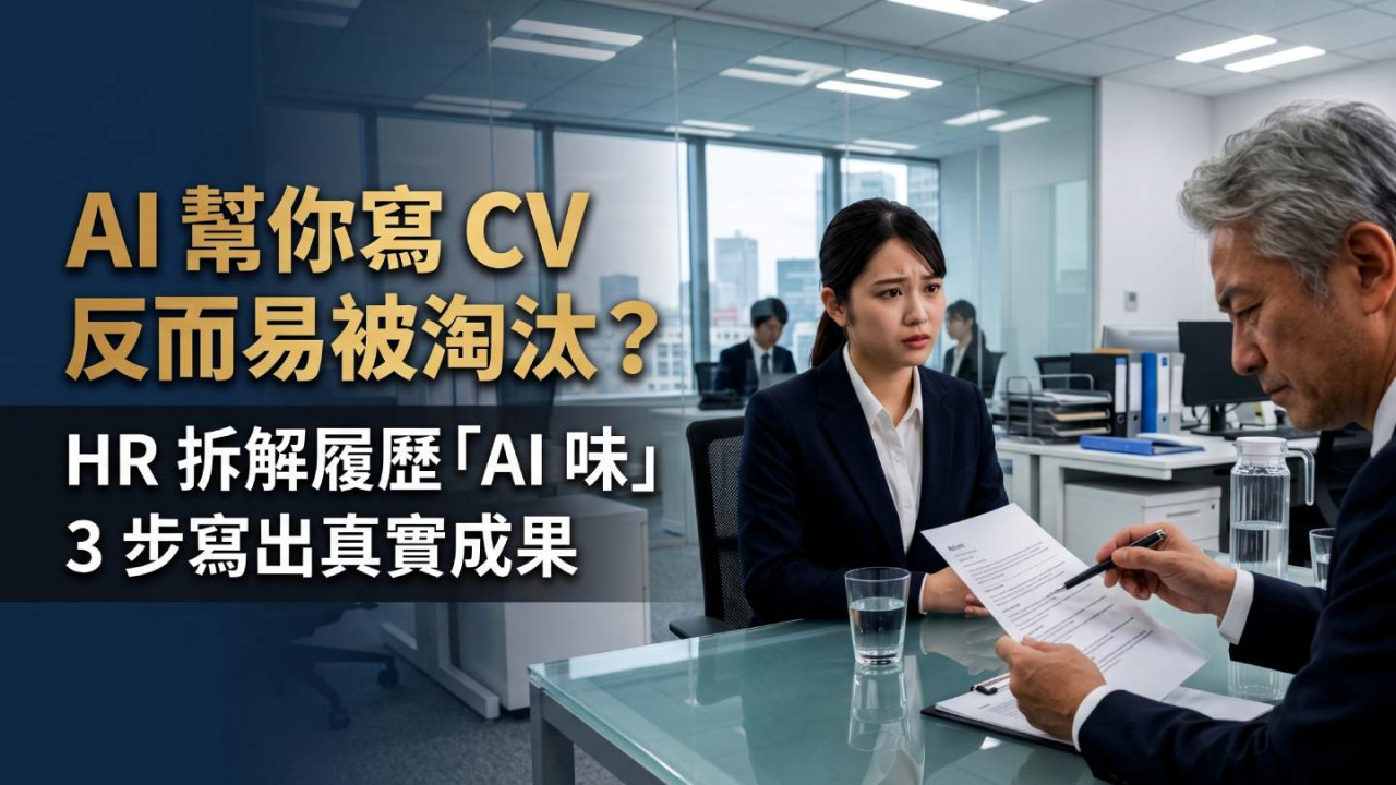 AI 幫你寫 CV 反而易被淘汰?HR 拆解履歷「AI 味」 3 步寫出真實成果