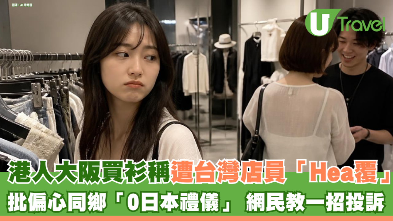 港人大阪買衫遭台灣店員「Hea覆」 批偏心同鄉「0日本禮儀」 網民教一招投訴