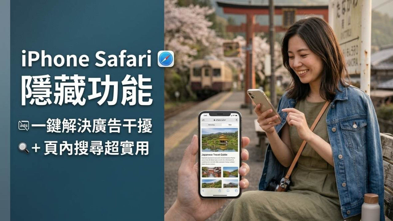 iPhone Safari 隱藏功能｜一鍵解決廣告干擾＋頁內搜尋超實用