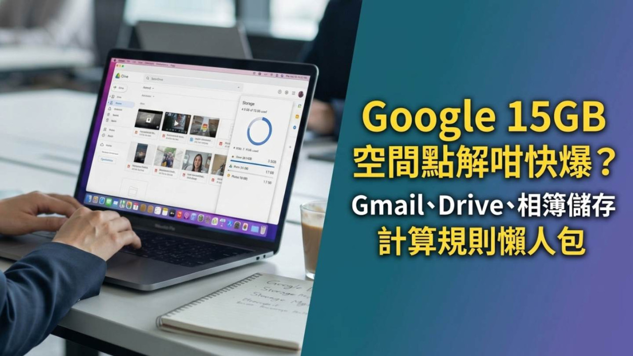 Google 15GB 空間點解咁快爆?Gmail、Drive、相簿儲存計算規則懶人包