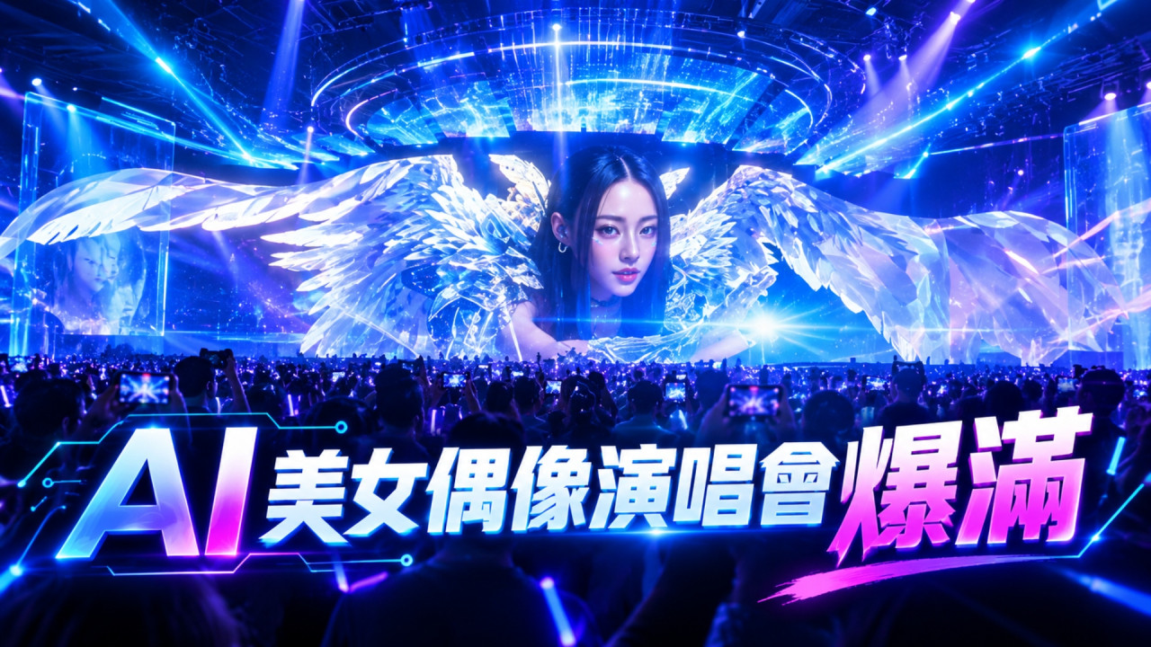 AI 都開演唱會？國內首場 AI 美女偶像演唱會爆滿一票難求！網民熱論：到底係睇 MV 定睇 Show？ 
