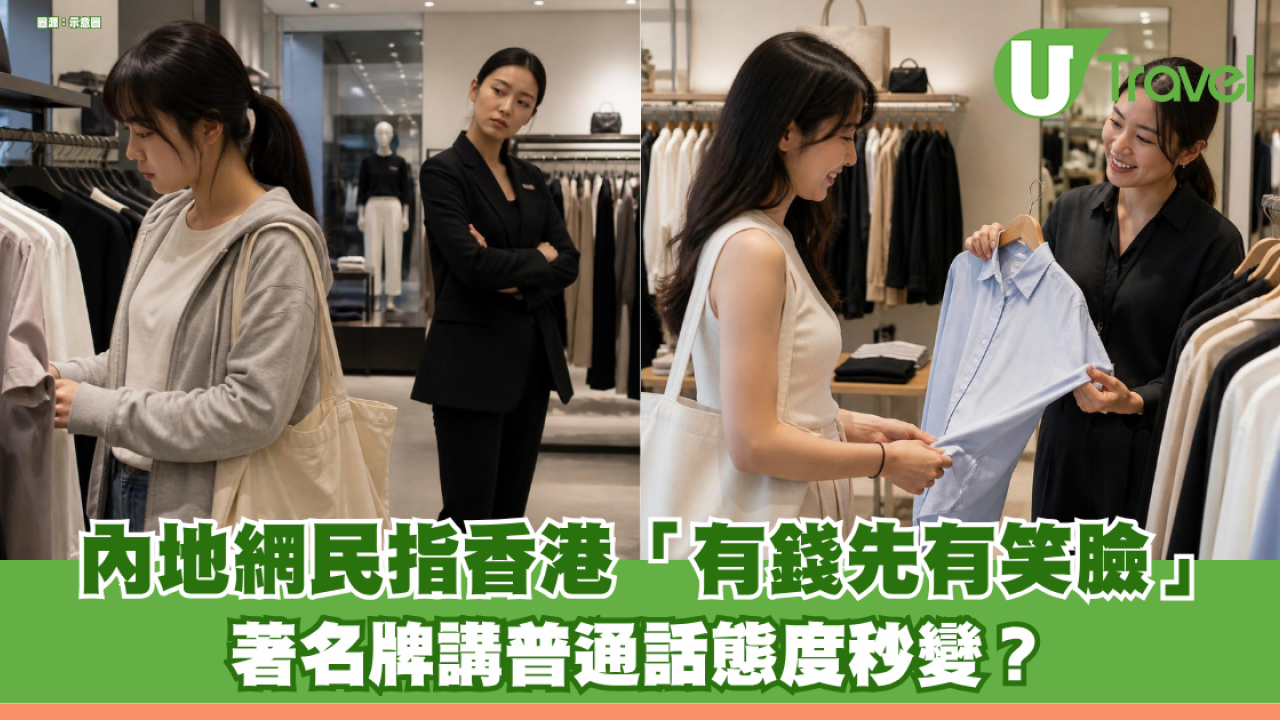 香港服務態度大轉變？內地網民指香港「有錢先有笑臉」 穿名牌講普通話態度秒變？