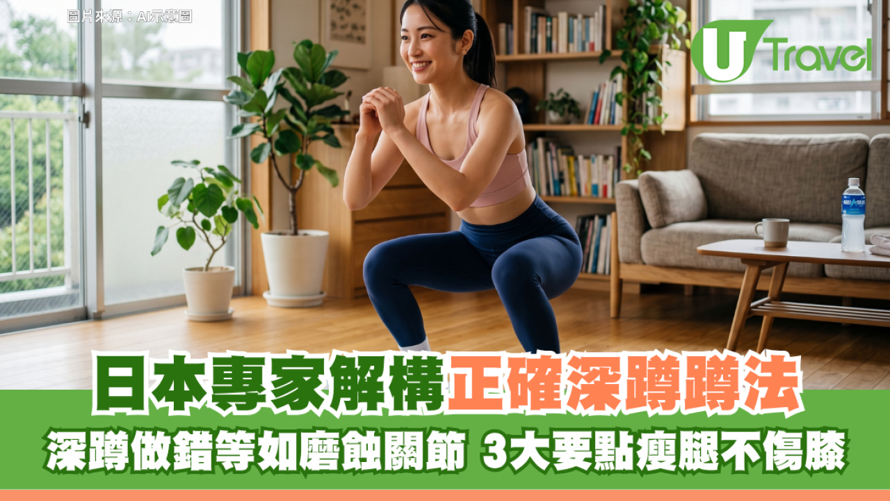 深蹲做錯等如磨蝕關節！日本專家解構「正確蹲法」3大要點 瘦腿不傷膝