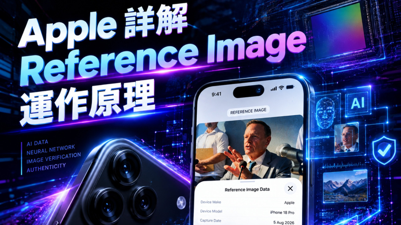 iPhone 18 Pro 系列藏「防 AI 造假」黑科技!Apple 詳解 Reference Image 運作原理 新手秒 Get 專業級驗證影像來源