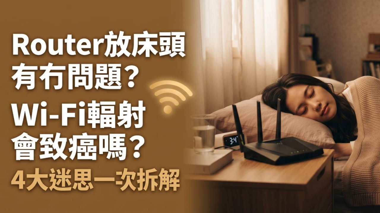 Router放床頭有冇問題?Wi‑Fi輻射會致癌嗎?4大迷思一次拆解