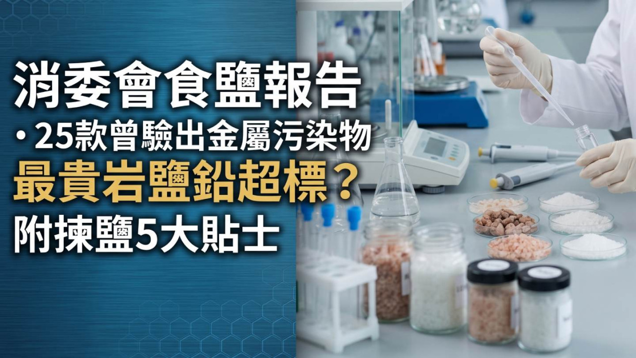 消委會食鹽報告|25款曾驗出金屬污染物 最貴岩鹽鉛超標?附揀鹽5大貼士
