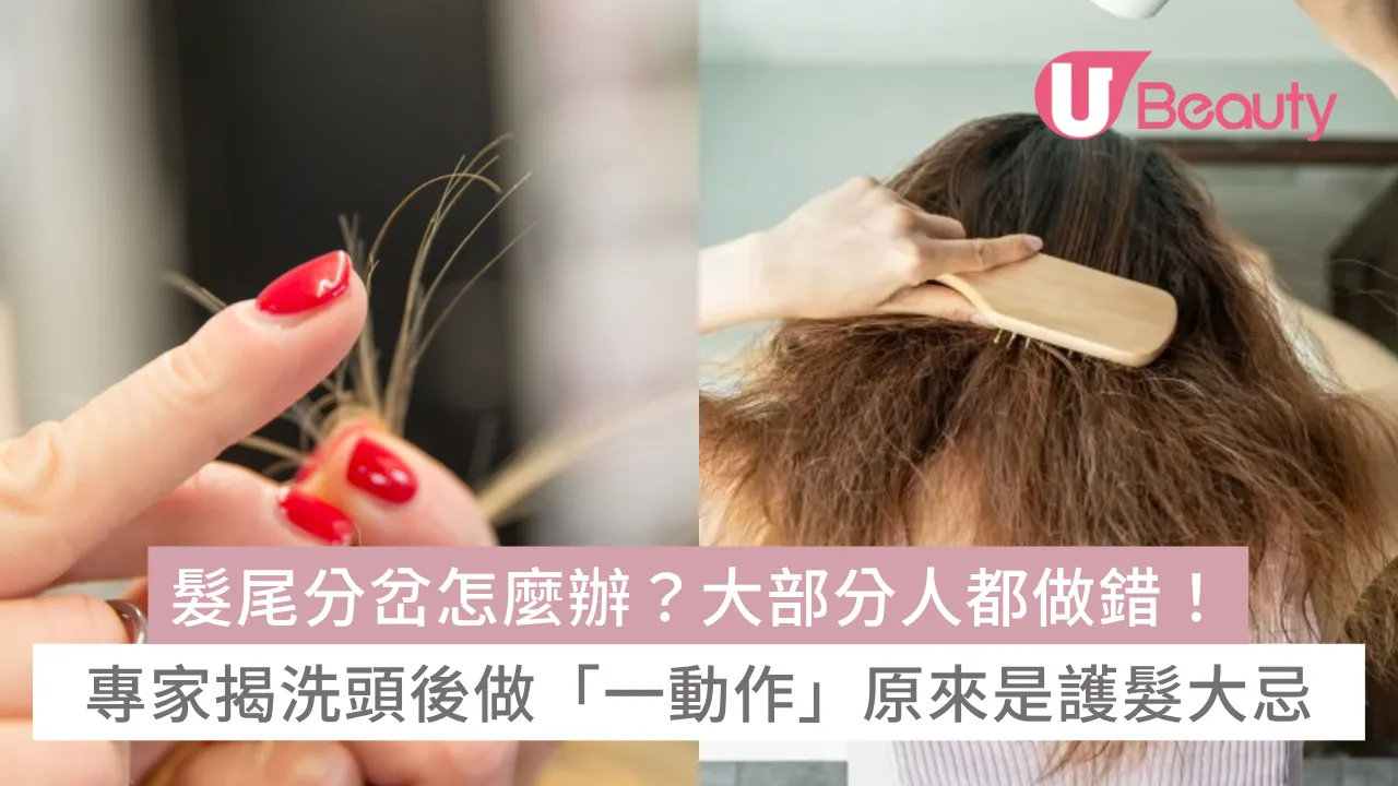 髮尾分岔怎麼辦？專家揭大部分人洗頭後做「一動作」原來是護髮大忌！
