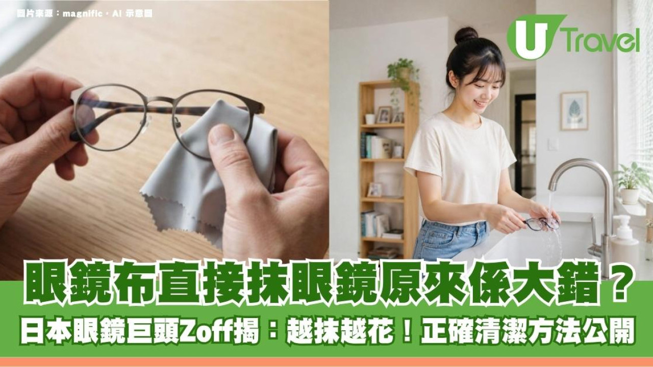 眼鏡布直接抹眼鏡原來係大錯？日本眼鏡巨頭Zoff揭：越抹越花！正確清潔方法公開