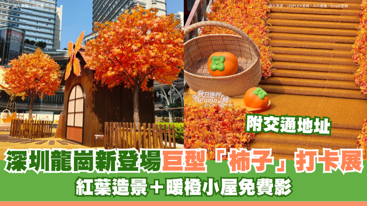 深圳龍崗新登場巨型「柿子」打卡展！紅葉造景＋暖橙小屋免費影 附交通地址
