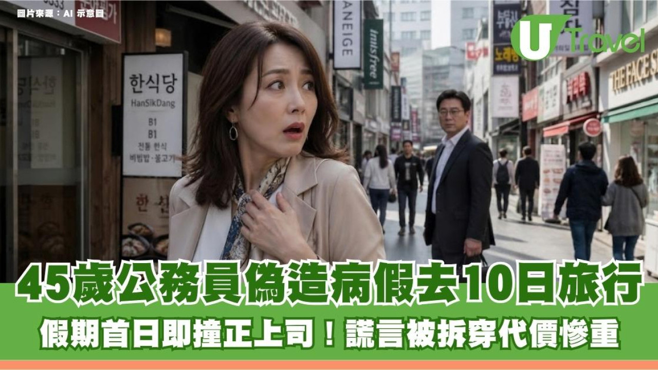 45歲公務員偽造病假去10日旅行 假期首日即撞正上司！謊言被拆穿代價慘重