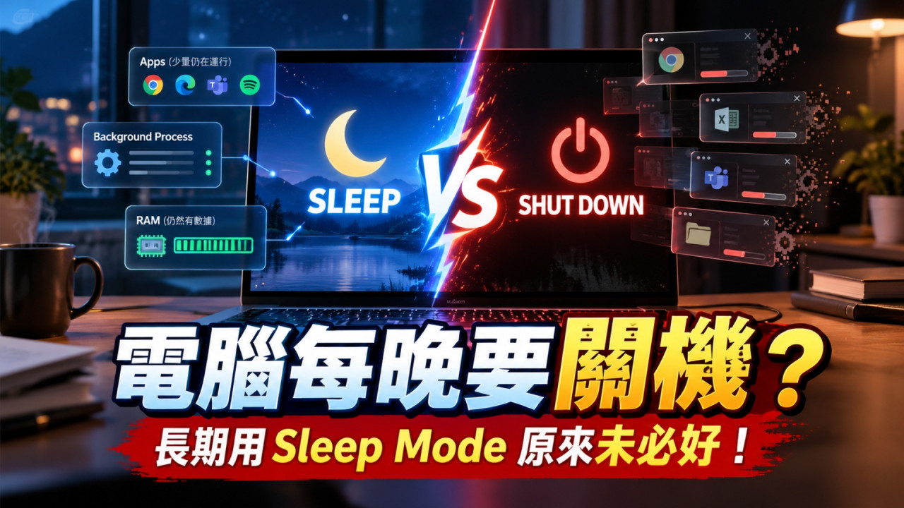 電腦每晚到底使唔使關機？長期 Sleep 原來未必最好　專家教你幾耐熄一次最啱 