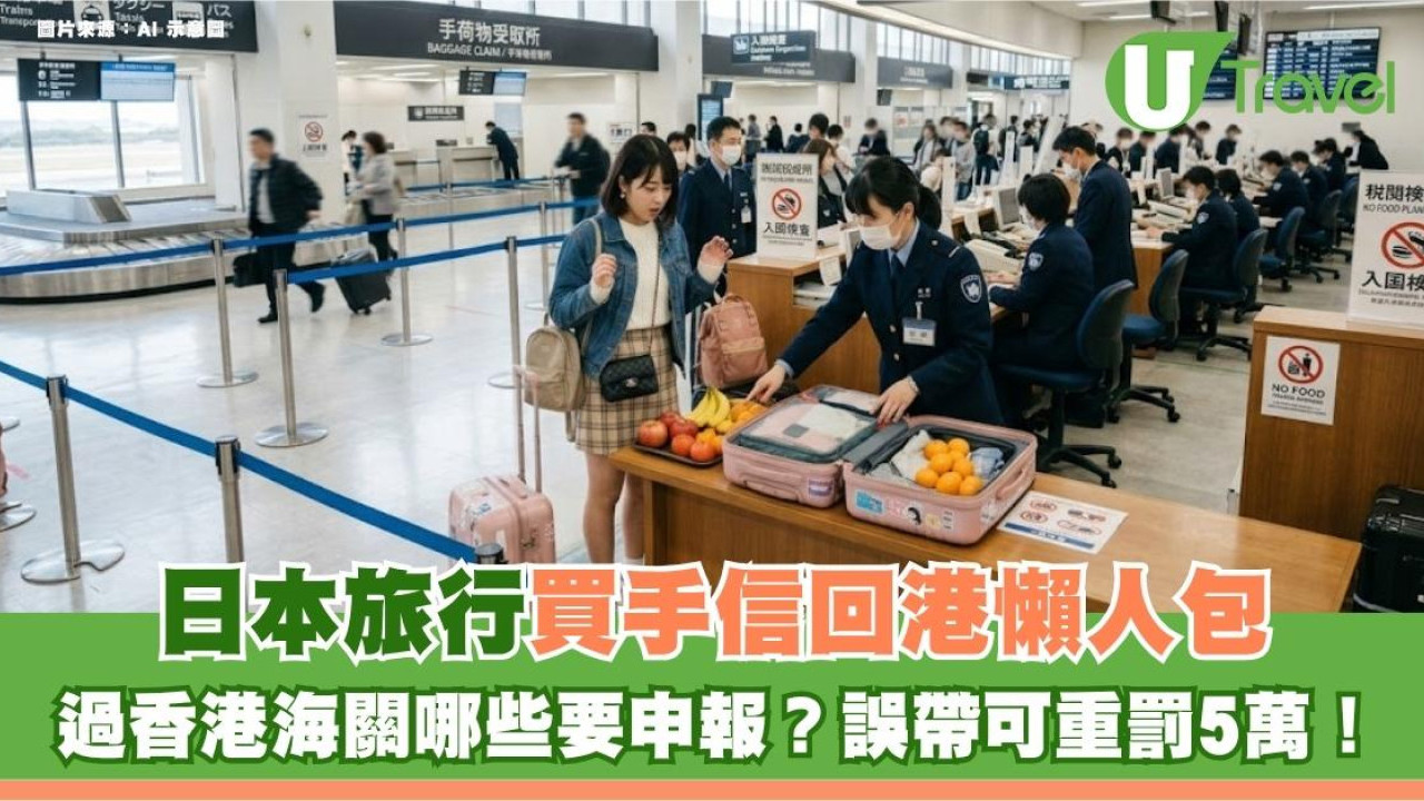 日本旅行買手信回港懶人包！過香港海關哪些要申報？誤帶可重罰5萬！