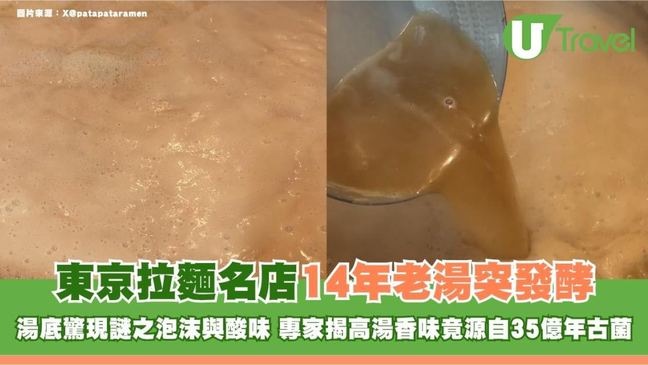 東京拉麵名店14年老湯突發酵！湯底驚現謎之泡沫與酸味 專家揭高湯香味竟源自35億年古菌