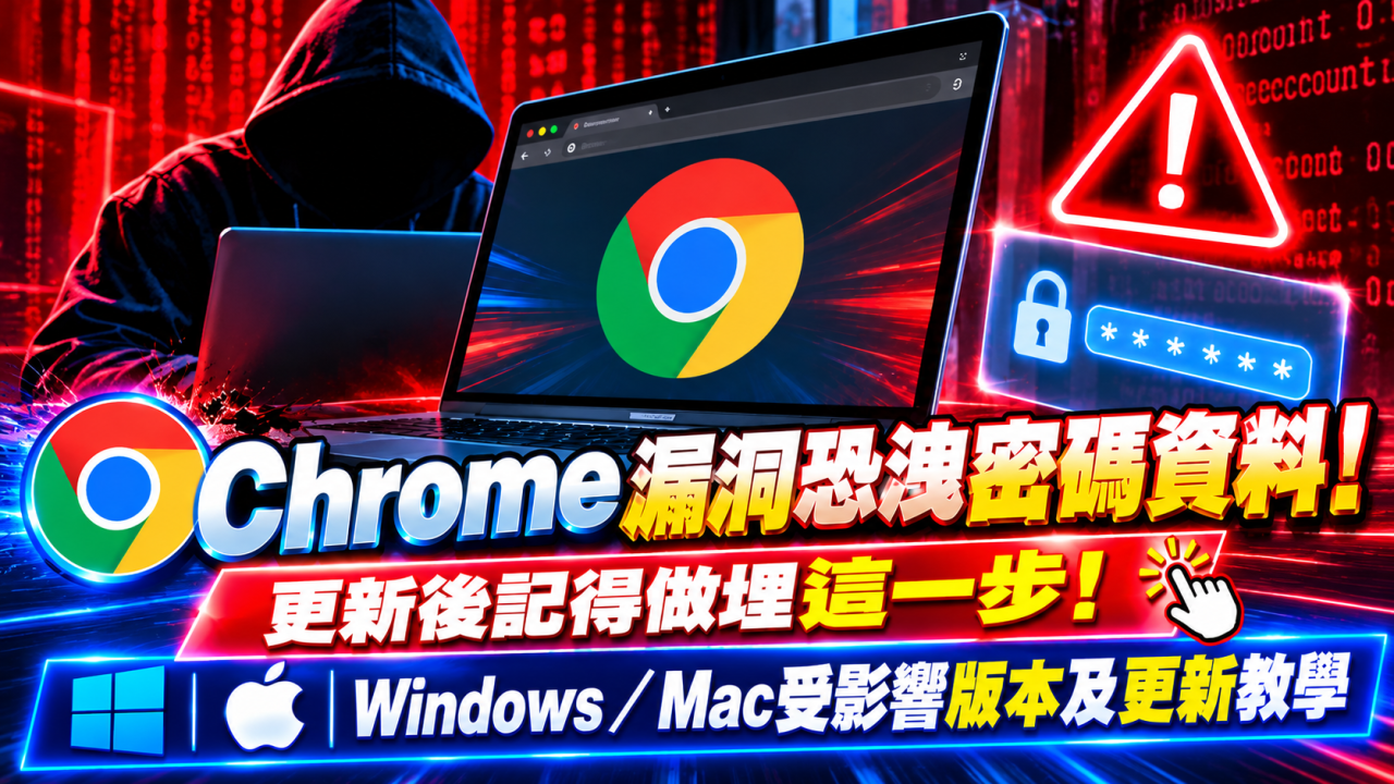 Chrome漏洞恐洩密碼資料！更新後記得做埋這一步！Windows／Mac受影響版本及更新教學 