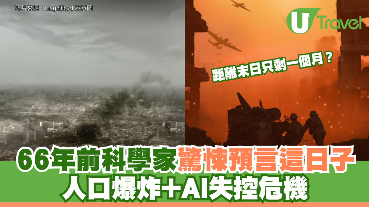 距離末日只剩一個月？66年前科學家驚悚預言：11月13日人口爆炸+AI失控危機
