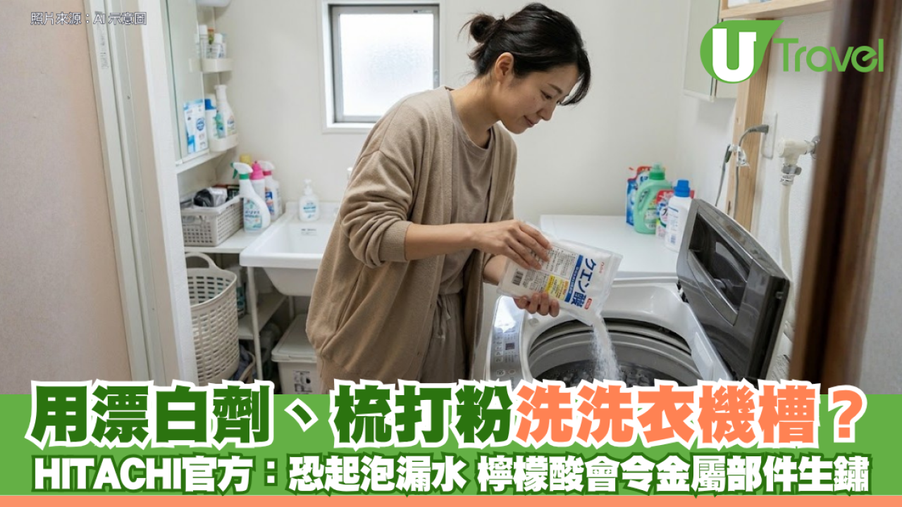 用漂白劑、梳打粉洗洗衣機槽？HITACHI官方：恐起泡漏水 檸檬酸更會令金屬部件生鏽