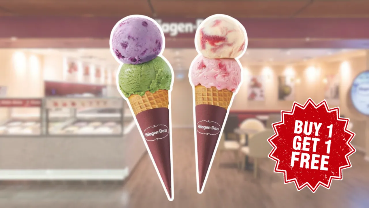 Häagen-Dazs™雪糕買一送一！ 快閃優惠2折  雙球最平$36杯／單球更只需$11