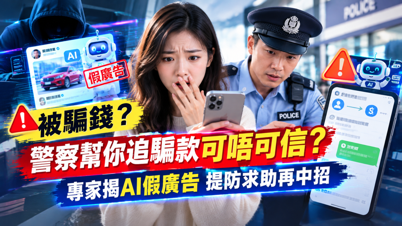 被騙錢？警察幫你追騙款可唔可信？專家揭AI假廣告 提防求助再中招