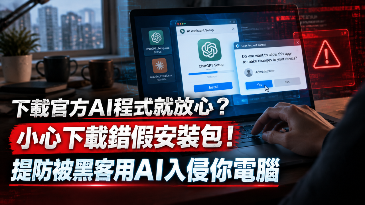下載官方AI app就可信？假ChatGPT、Claude安裝包用你電腦執行挖礦！教你辨認下載陷阱