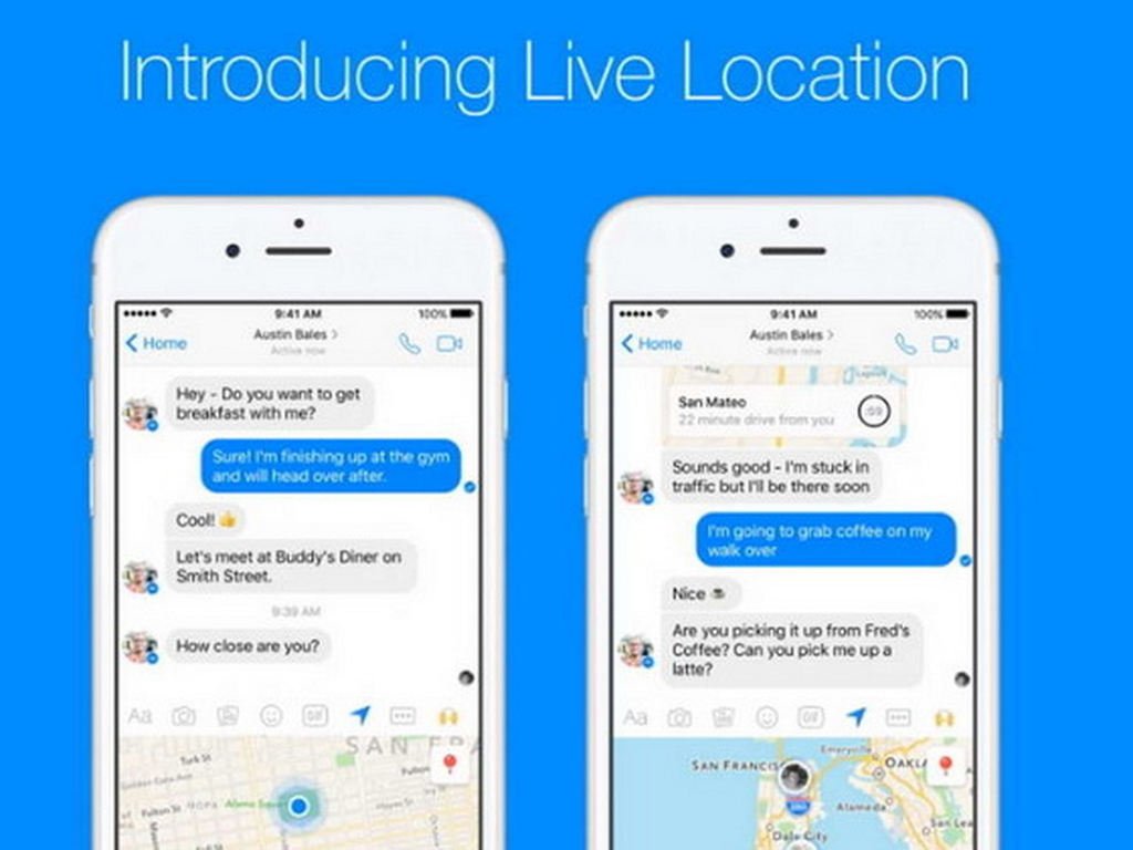 FB Messenger 引入「實時位置分享」 遲到王有難