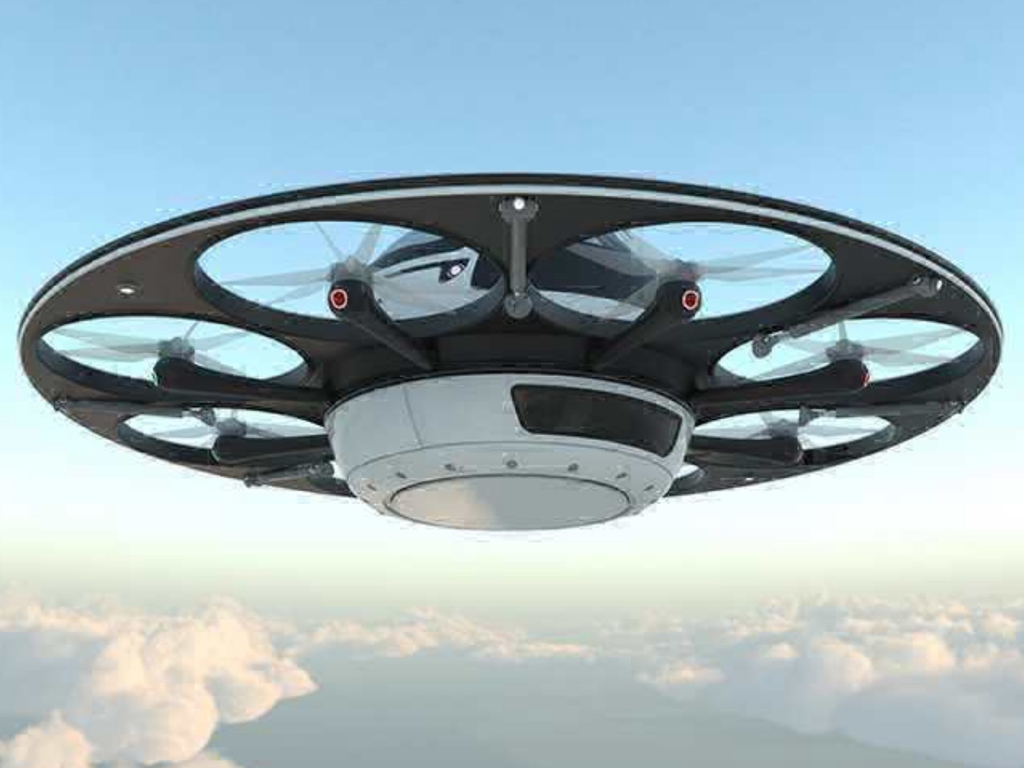 UFO 電動載人飛行器 超科技感交通工具