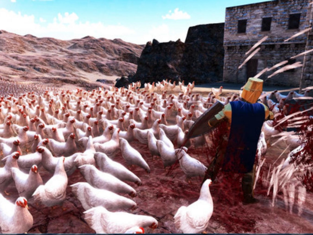 《史詩戰爭模擬器》萬人鬥雞全輸 最強戰鬥物種 = 雞？