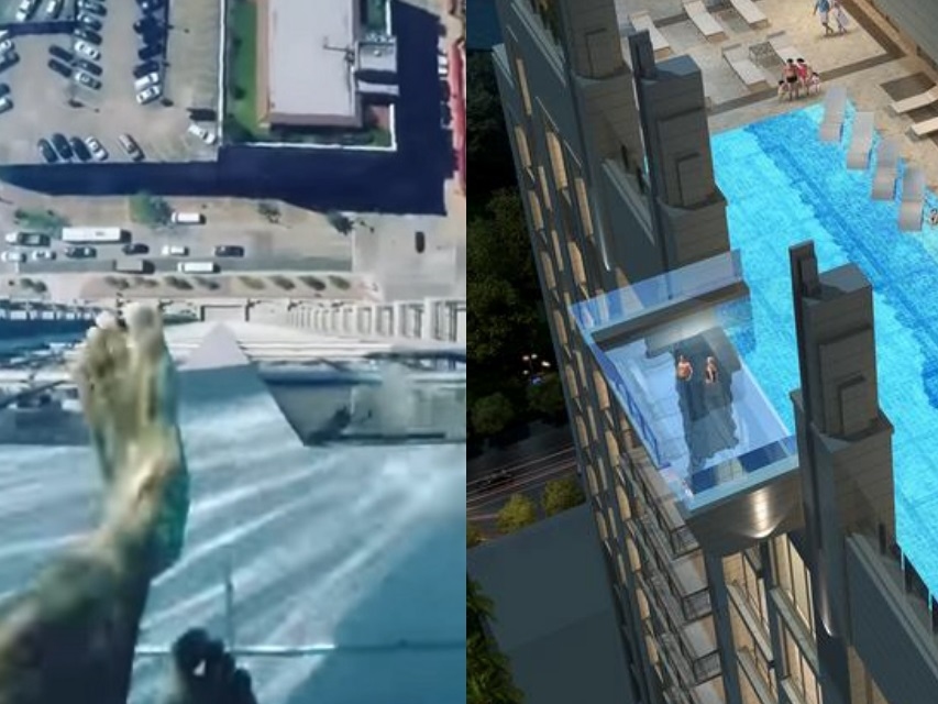 離地 42 層懸空透明游泳池 敢不敢游？