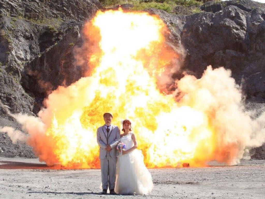 日夫婦爆炸婚紗照瘋傳！HK$106 一爆超值？