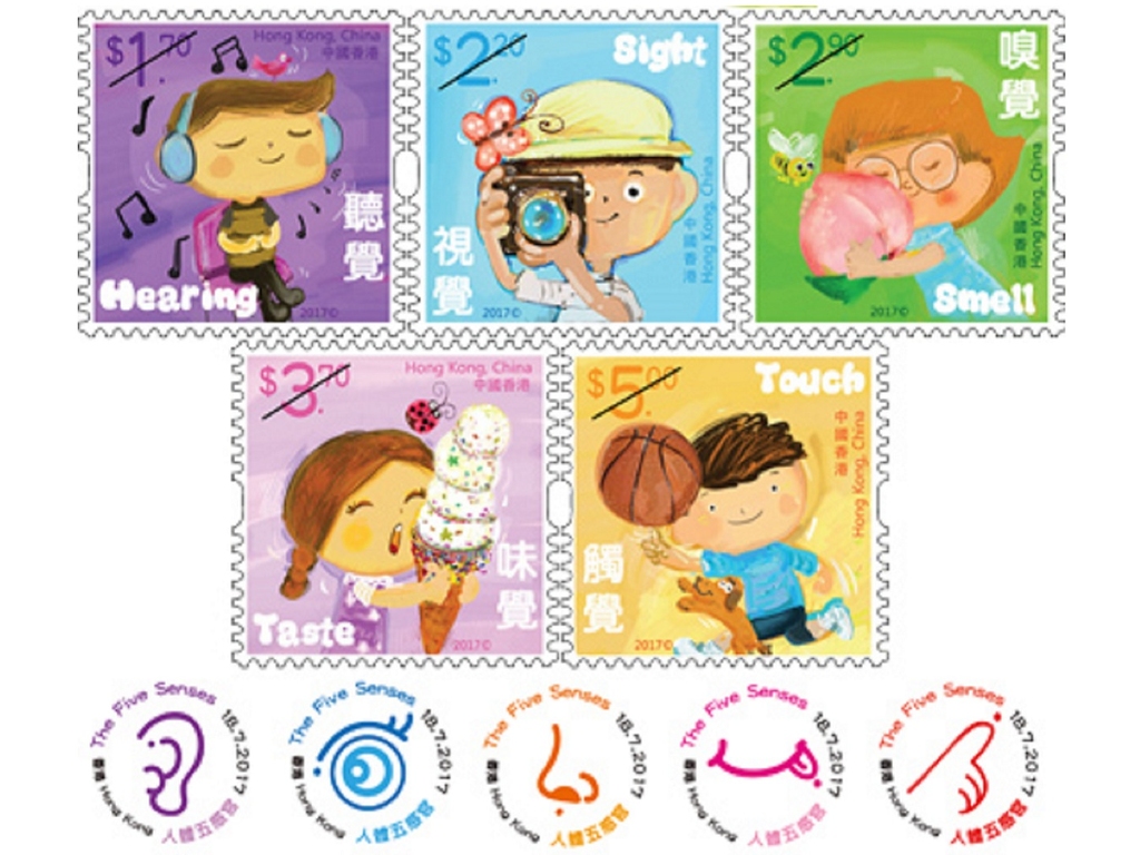 香港郵政發行「人體五感郵票」！摸到聞到兼舐到？