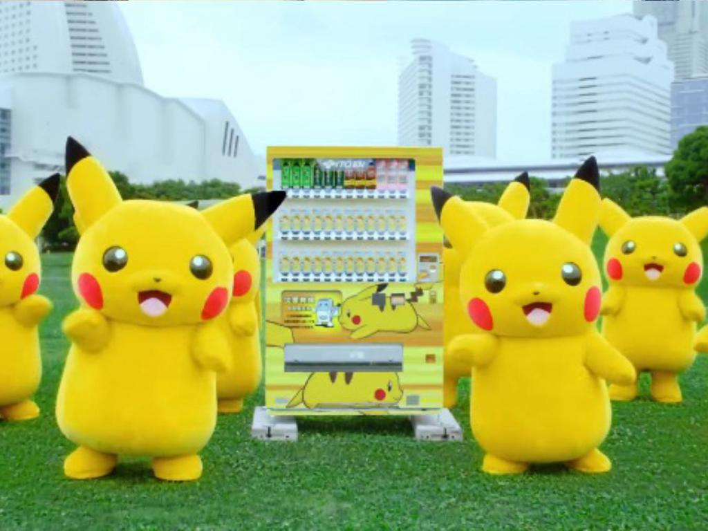 比卡超載歌載舞！日本推出限定小精靈飲品自販機
