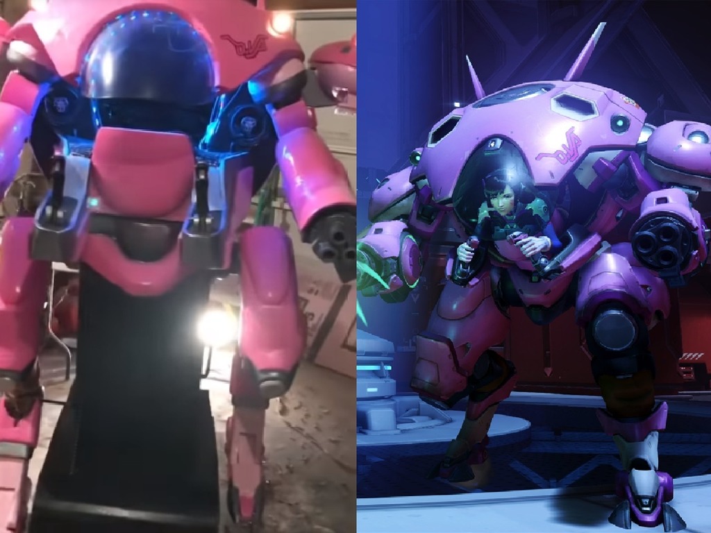 【神還原】自製《Overwatch》D.VA 粉紅機甲！能坐進機身走動