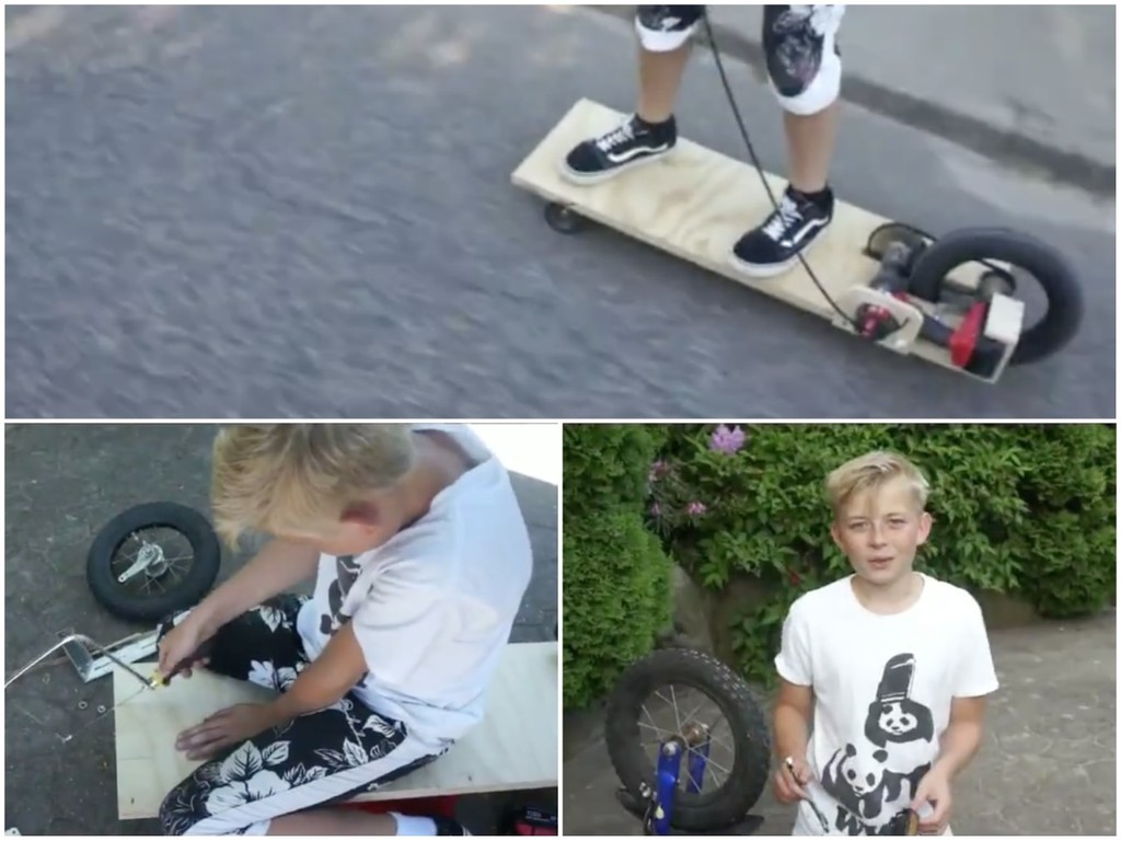 丹麥神童 Kim Henriksen 自製電動長板！砌到單車變 Longboard