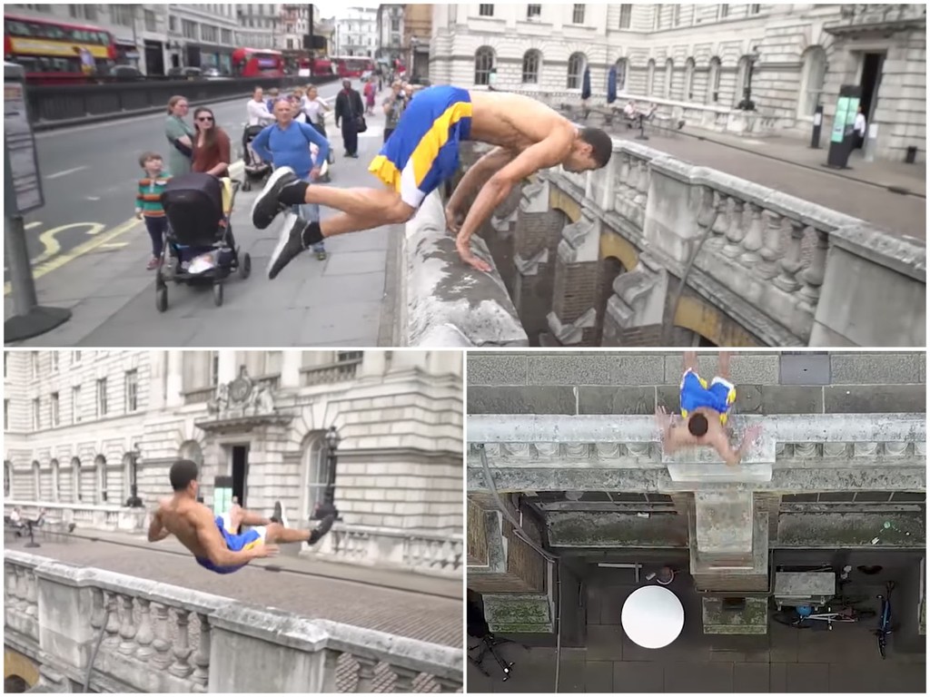 【睇見都驚】英國猛男徒手前空翻 Freerunning 飛跳樓過樓