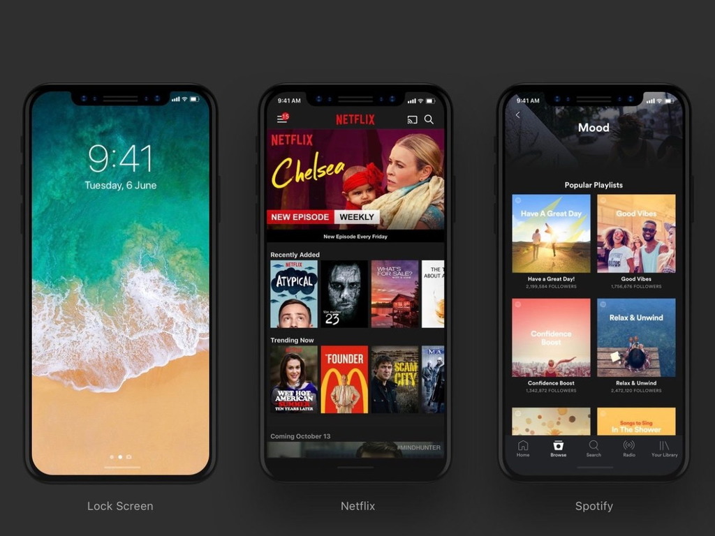 iPhone 8 新 Dock 介面．虛擬 Home Bar 新設計