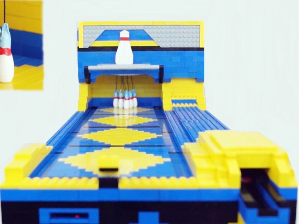 Lego 砌出自動保齡球機 自動運送兼識辨認硬幣