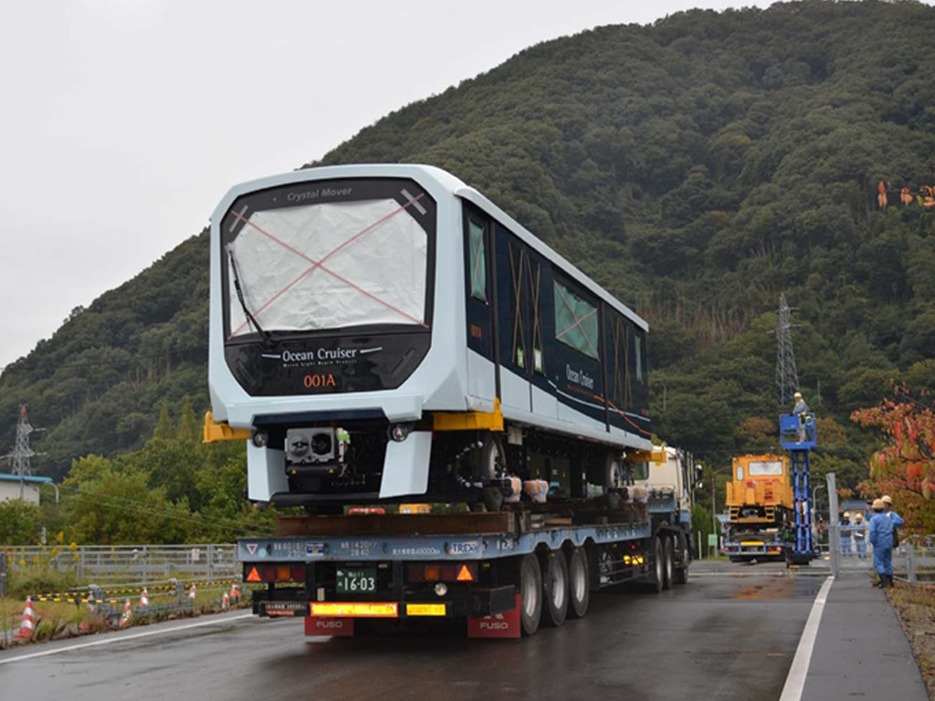 澳門輕軌系統 首批日本製車廂正式付運