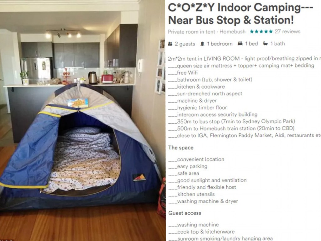 Airbnb 驚現 HK$336 出租客廳帳篷！網民：厚臉皮