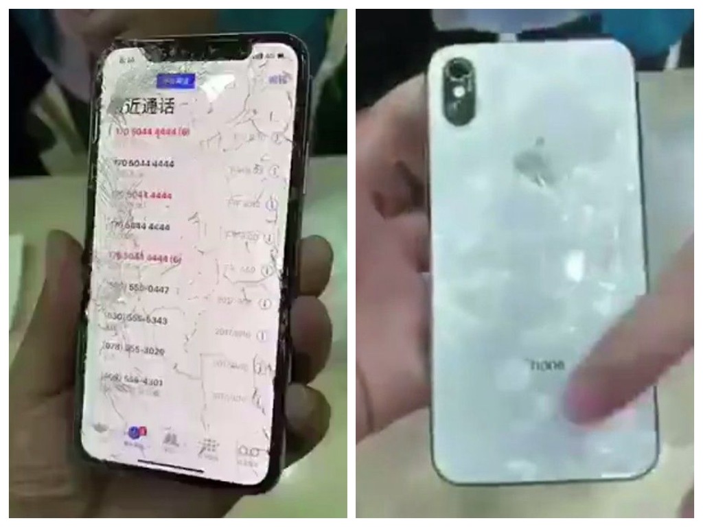 iPhone X 中國首碎出現！前後爆超傷心