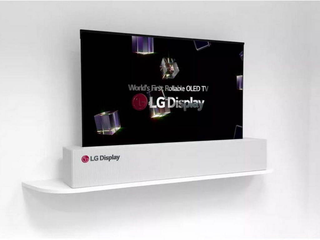 LG 發布 65 寸 4K OLED 柔性電視！像紙般可捲起！