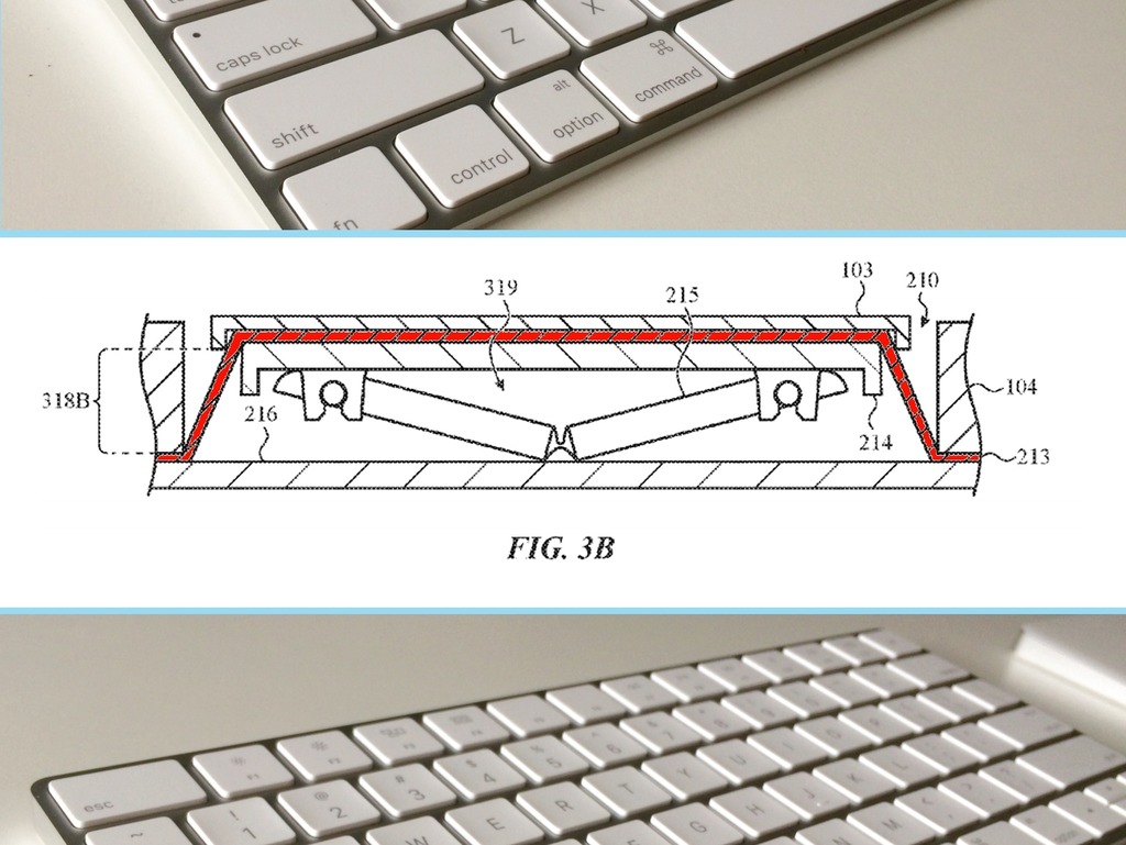 杜絕食物碎屑   Apple 鍵盤新專利設計