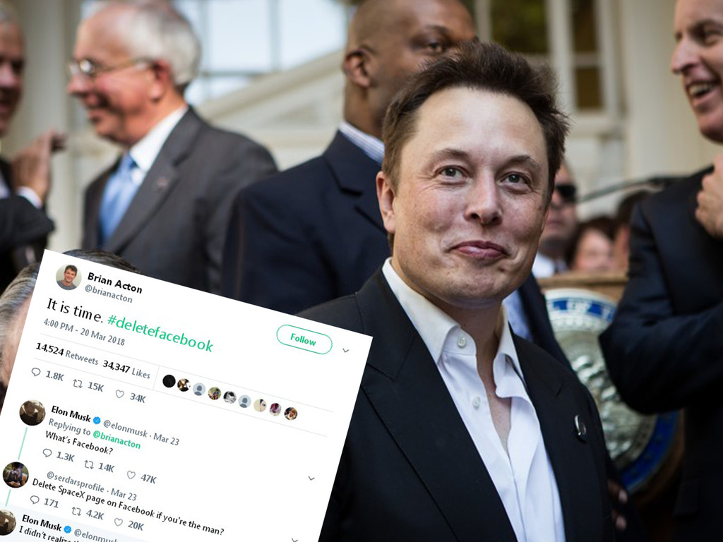 Elon Musk 刪除 Tesla 及 SpaceX 面書專頁